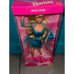 City Style Barbie Doll Special Edition Blonde Blue Sparkle Dress New in Box